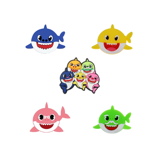 Baby shark - Crocs skraut 5 stk í pakka