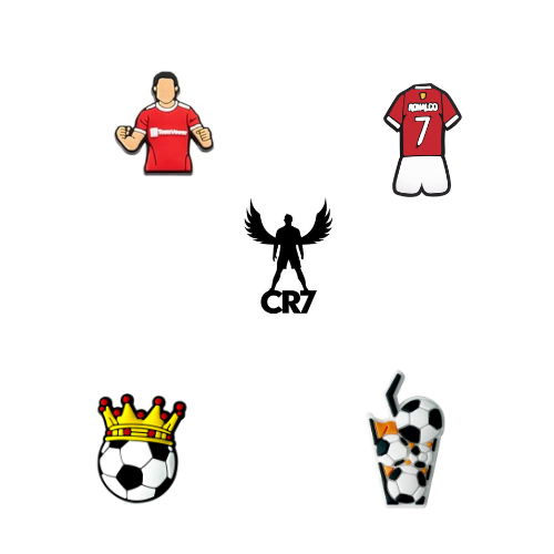 Ronaldo - Crocs skraut 5 stk í pakka