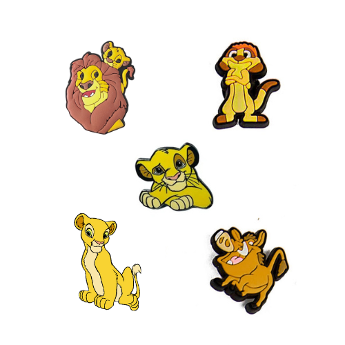 Konungur ljónanna - Crocs skraut 5 stk í pakka