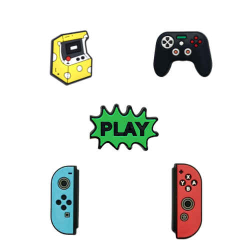 Gaming - Crocs skraut 5 stk í pakka