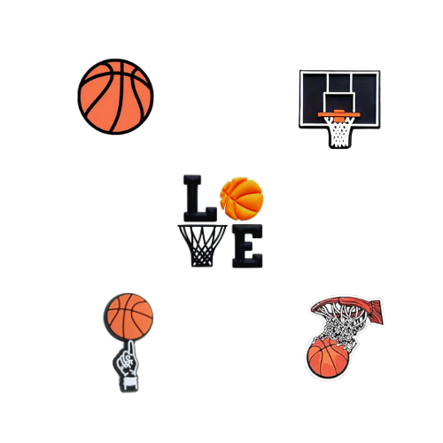 Körfubolti - Crocs skraut 5 stk í pakka